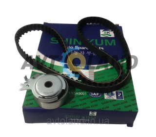 Комплект ремня ГРМ Daewoo Lanos, Nexia 1.5 8V, Chevrolet Aveo 1.5 зубчатый (ремень + 1 ролик)