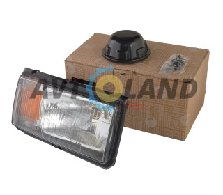 Фара ВАЗ 2107 лівий. жовтий покажчик з білою смугою