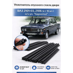 Ущільнювач опускного скла дверей ВАЗ 2101-03, 2106 (к-т 16 шт.) п/е уп. ″бархотка″ купити дешево