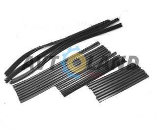 Уплотнитель опускного стекла двери ВАЗ 2101-03, 2106 (к-т 16 шт.) п/э уп. ″бархотка″