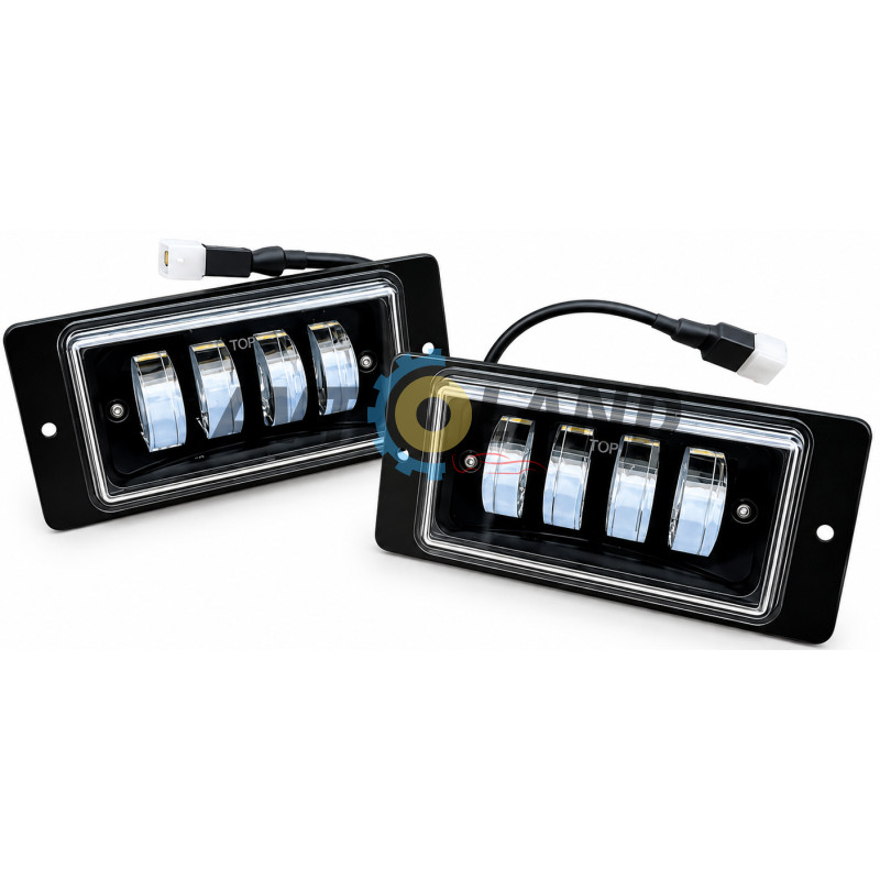 Противотуманные Led фары ВАЗ 2110,2111,2112,2113,2114,2115,2123,2 режима белый/желтый(60ват) купить недорого