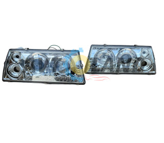 Фары 2108-21099 Линзы + ангельские глазки Хром к-т(2шт)