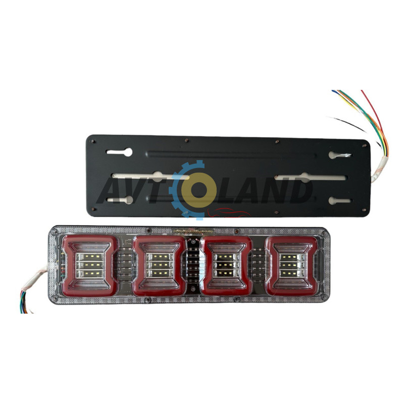 Ліхтар Led задній 12-24 V 46х13см (біжучий поворотник к-т (2шт) купити дешево