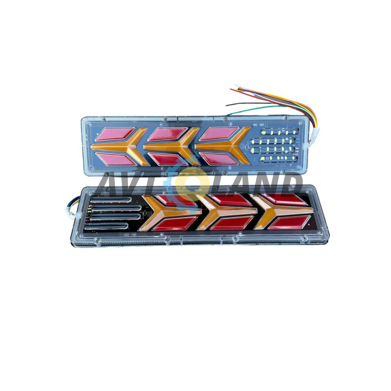 Фонарь Led задний 12-24 V 46х13см(бегующий поворотник к-т(2шт) купить недорого