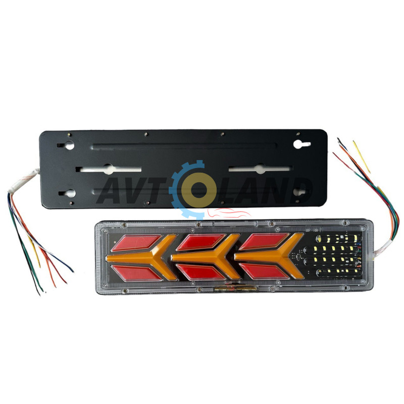 Фонарь Led задний 12-24 V 46х13см(бегующий поворотник к-т(2шт) купить недорого