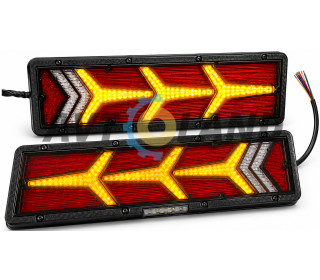 Фонарь Led задний 12-24 V 46х13см(бегующий поворотник к-т(2шт)