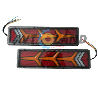 Фонарь Led задний 12-24 V 46х13см(бегующий поворотник к-т(2шт)