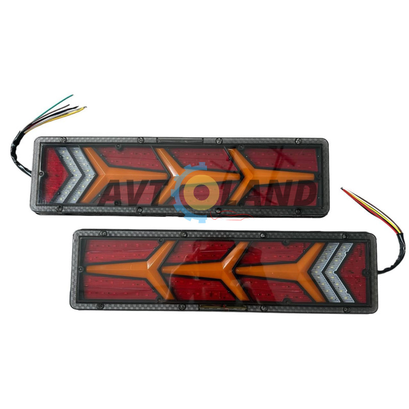 Фонарь Led задний 12-24 V 46х13см(бегующий поворотник к-т(2шт) купить недорого