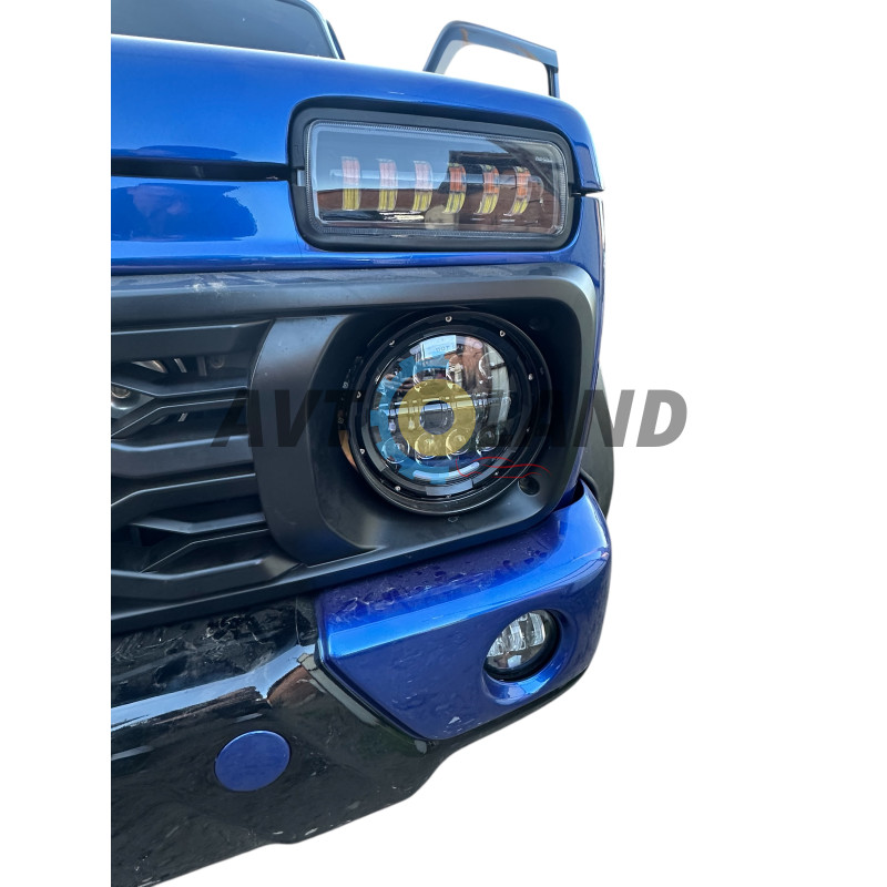 Led Фары Нива 150 ват 2121-21213 Тайга УАЗ 469 ГАЗ 24, ВАЗ 2101, Хаммер, FJ Cruiser, w463 (к-т 2 шт) купить недорого