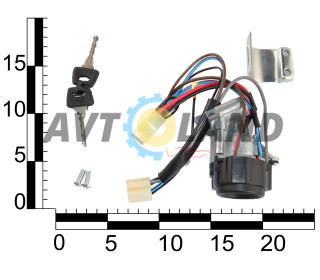 Замок зажигания ВАЗ 2108-99, с/о, ЗАЗ 1102, 1103, 1105 (2 разъема), кор. уп. 33 STANDART