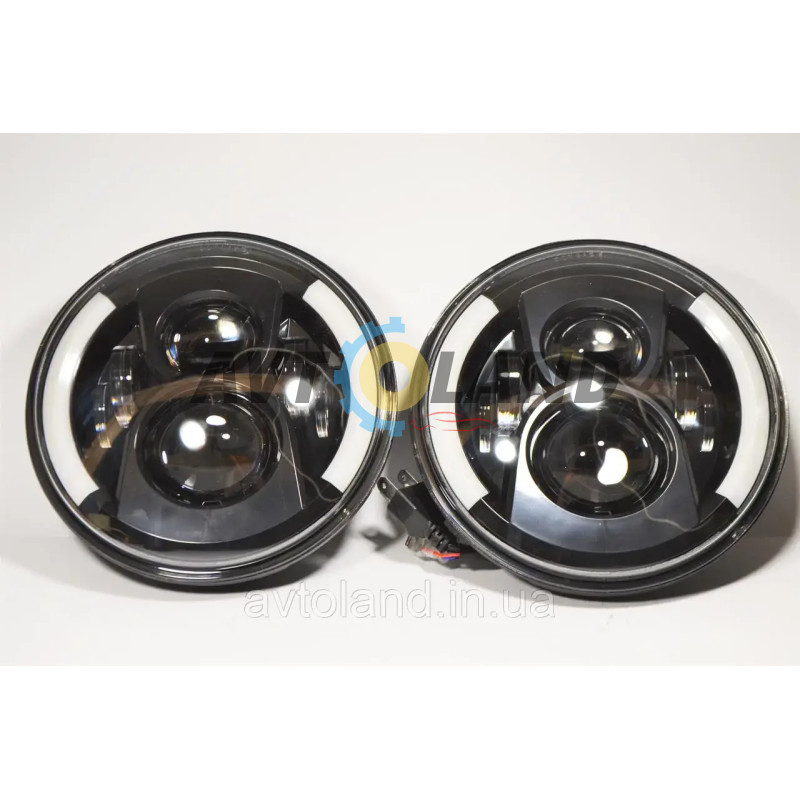 Led Фары 90 ват Нива 2121-21213 Тайга УАЗ 469 ГАЗ 24, ВАЗ 2101, Хаммер, FJ Cruiser, w463 (луна) купить недорого