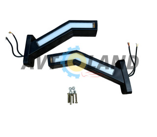 Боковые огни(рожки) белый/красный 12/24 v 