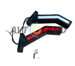 Боковые огни(рожки) белый/красный 12/24 v 