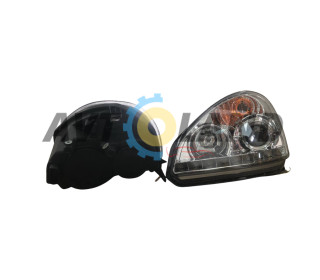 Фара ВАЗ  2170 -2172  WHITE Приора с лизной +ДХХО (к-т 2шт.)