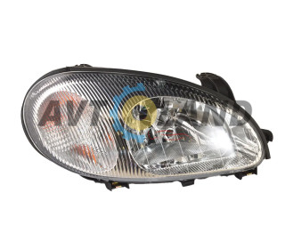 Фара DAEWOO LANOS прав. чорний корпус під електрокоректор, FLAGMUS