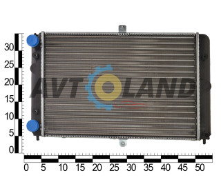 Радиатор ВАЗ 2108-099, 2113-15 инж., алюм., Daewoo Sens 1,3, основной, Flagmus