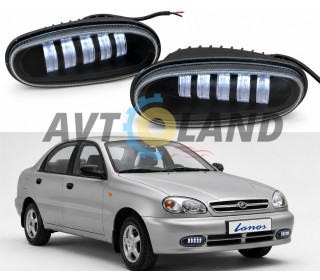 Светодиодные противотуманные фары на Daewoo Ланос,Сенс LED к-т(металический корпус)