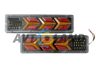 Фонарь Led задний 12-24 V 46х13см(бегующий поворотник к-т(2шт)