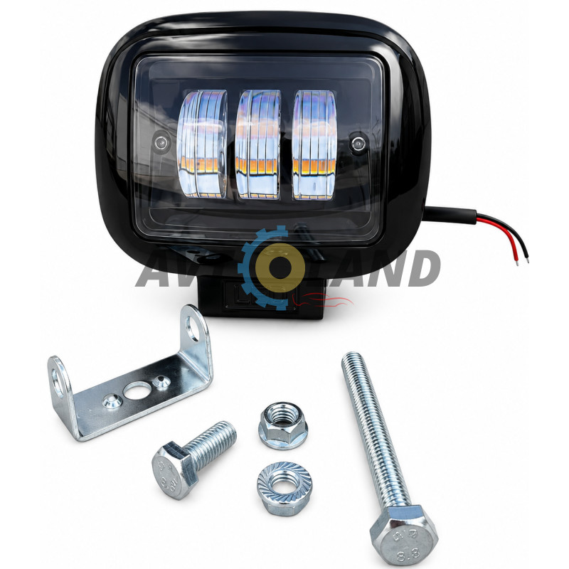 Світлодіодна LED фара 30ВТ квадратна (BLACK) купити дешево