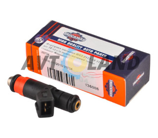 Форсунка паливна ВАЗ 2113-15, 1118 (8 кл. 1,6 л) с/з, помаранчева, тонка, Truckman