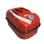 Каністра металева 20 л, 0,6 мм, горизонтального типу з заливним шлангом купити дешево