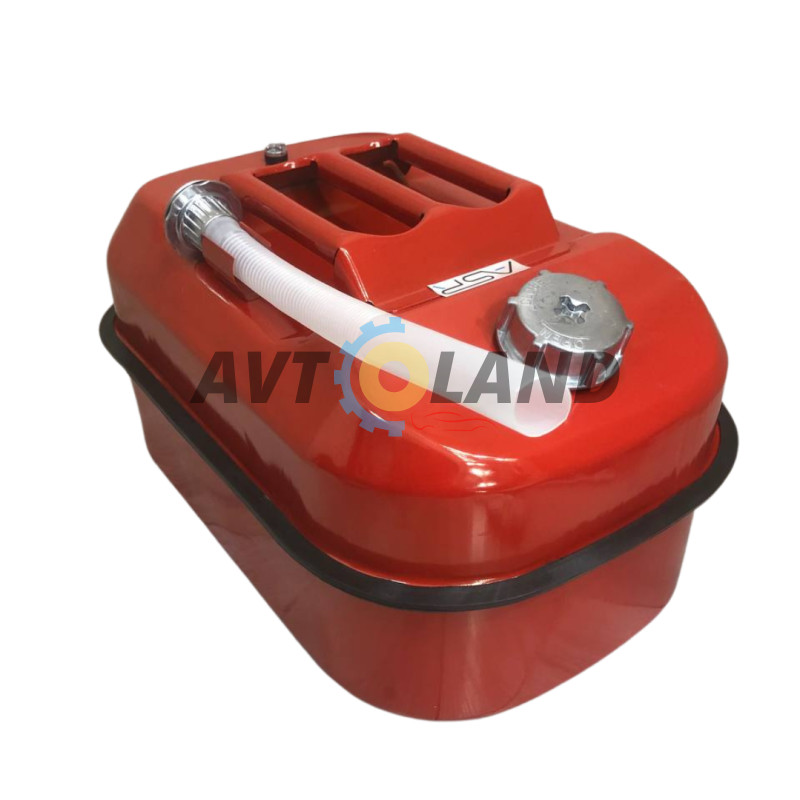 Каністра металева 20 л, 0,6 мм, горизонтального типу з заливним шлангом купити дешево