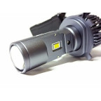 Светодиодные LED лед лампы линзы GT4 цоколь H4, мини би-линзы 6500К купить недорого