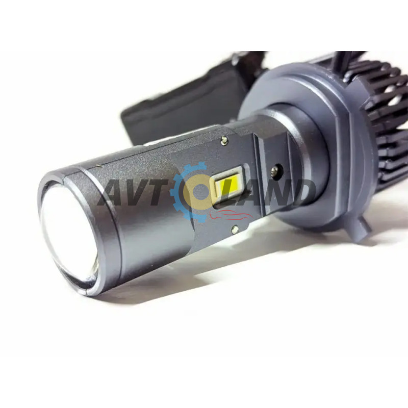 Светодиодные LED лед лампы линзы GT4 цоколь H4, мини би-линзы 6500К купить недорого