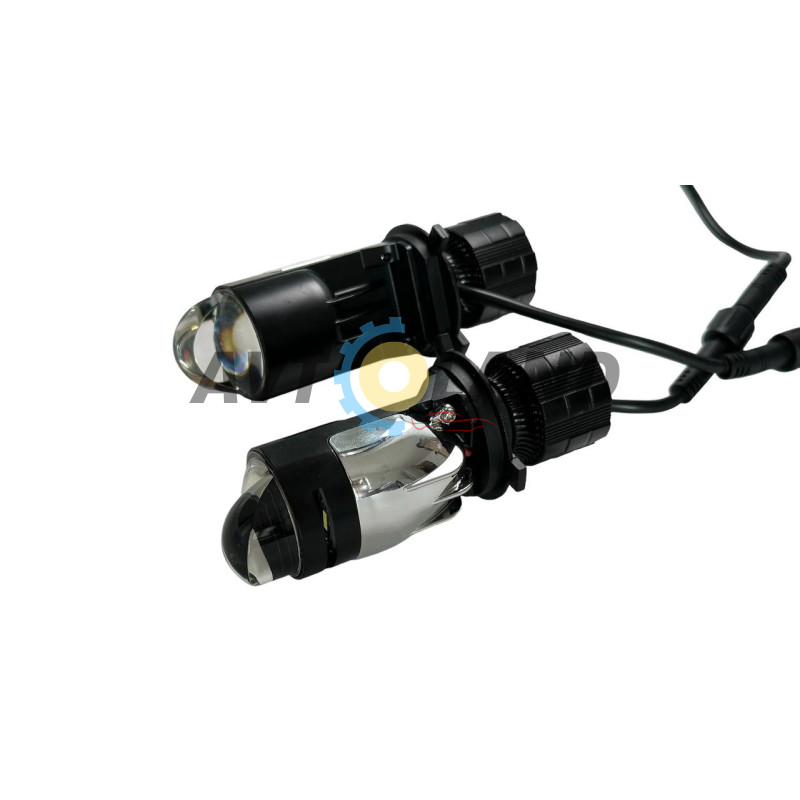 Led cветодиодные мини линзы Bi-LED MiniLens A82 H4 1.4″ 5700k 7200lm 40w 12-24v купить недорого