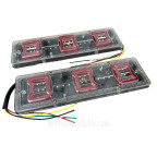 Світлодіодні ліхтарі СВІТОДИОДНІ REAR LAMP WAGON MINI квадрат 12-24 V 30Х9 CM (КОМПЛЕКТ 2ШТ.) купити дешево