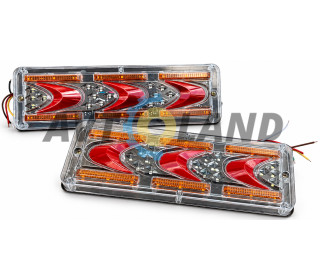 ФОНАРИ ЗАДНИЕ СВЕТОДИОДНЫЕ REAR LAMP WAGON MINI ВОЛНА  12-24V 30Х9 CМ (КОМПЛЕКТ 2ШТ.)