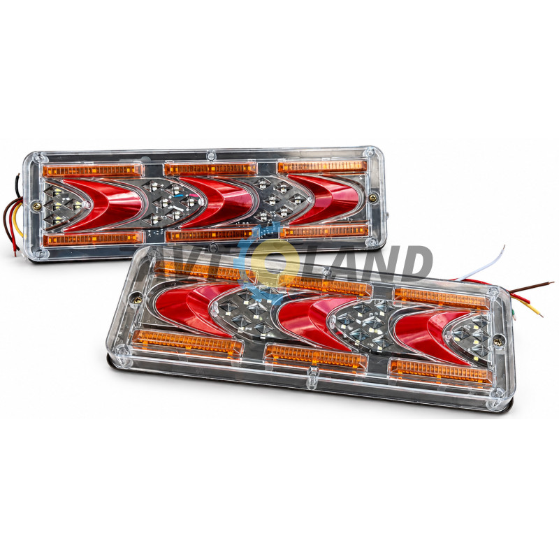 ФОНАРИ ЗАДНИЕ СВЕТОДИОДНЫЕ REAR LAMP WAGON MINI ВОЛНА 12-24V 30Х9 CМ (КОМПЛЕКТ 2ШТ.) купить недорого