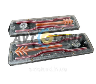 Світлодіодні ліхтарі СВІТОДИОДНІ REAR LAMP WAGON MINI СТРІЛОЧКА 12-24 V 30Х9 CM (КОМПЛЕКТ 2ШТ.)
