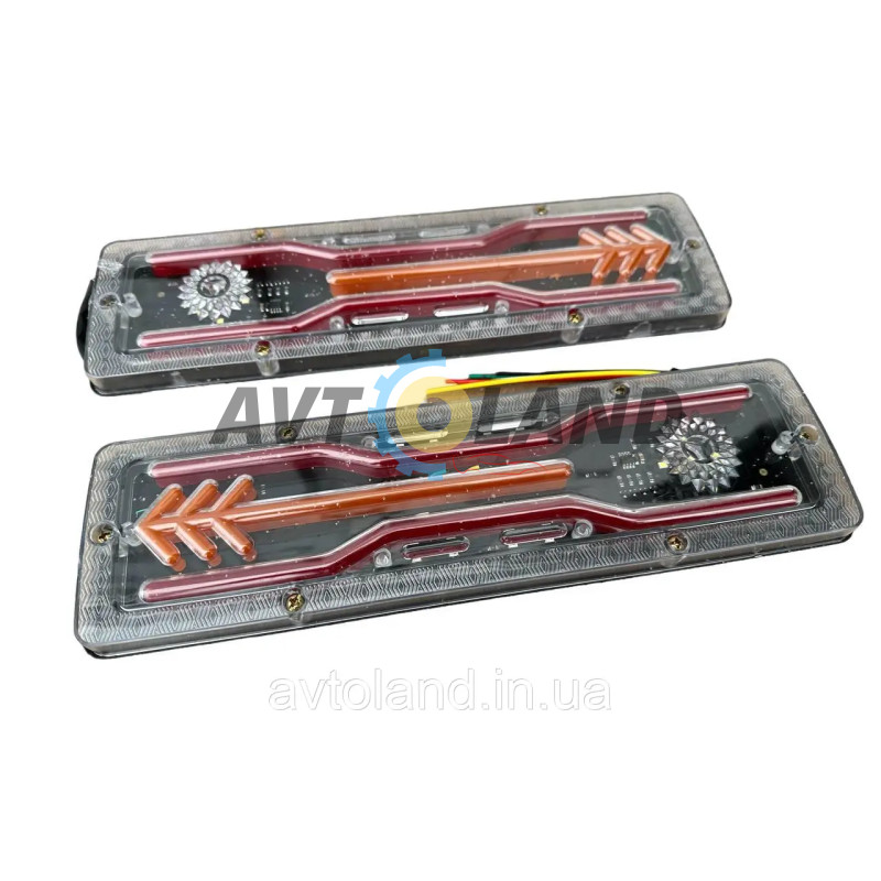 Світлодіодні ліхтарі СВІТОДИОДНІ REAR LAMP WAGON MINI СТРІЛОЧКА 12-24 V 30Х9 CM (КОМПЛЕКТ 2ШТ.) купити дешево