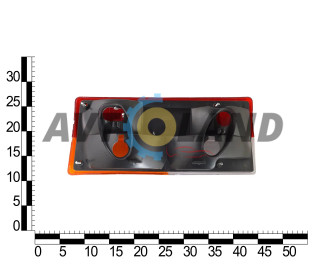 Корпус ліхтаря заднього ВАЗ 2107 прав. жовтий покажчик
