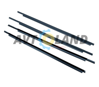 Уплотнитель опускного стекла двери ВАЗ 1118, 2190, 2192, 2195 наружный передний и задний, с двойной 