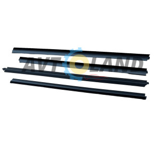 Ущільнювач опускного скла двері ВАЗ 2170 зовнішній передній та задній, з подвійною лапкою (к-т 4 шт.