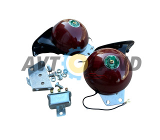 Сигнал звуковой 12V/115mm ″Улитка″ ВОЛГА  бордовый