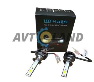 Автомобильные светодиодные LED лампы  55Вт 10000Лм 6500К 9-32  Цоколь H1