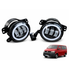 VOLKSWAGEN T5 фары в бампер с линзами + габарит + поворот! Противотуманки Led. 60 Ватт! купить недорого