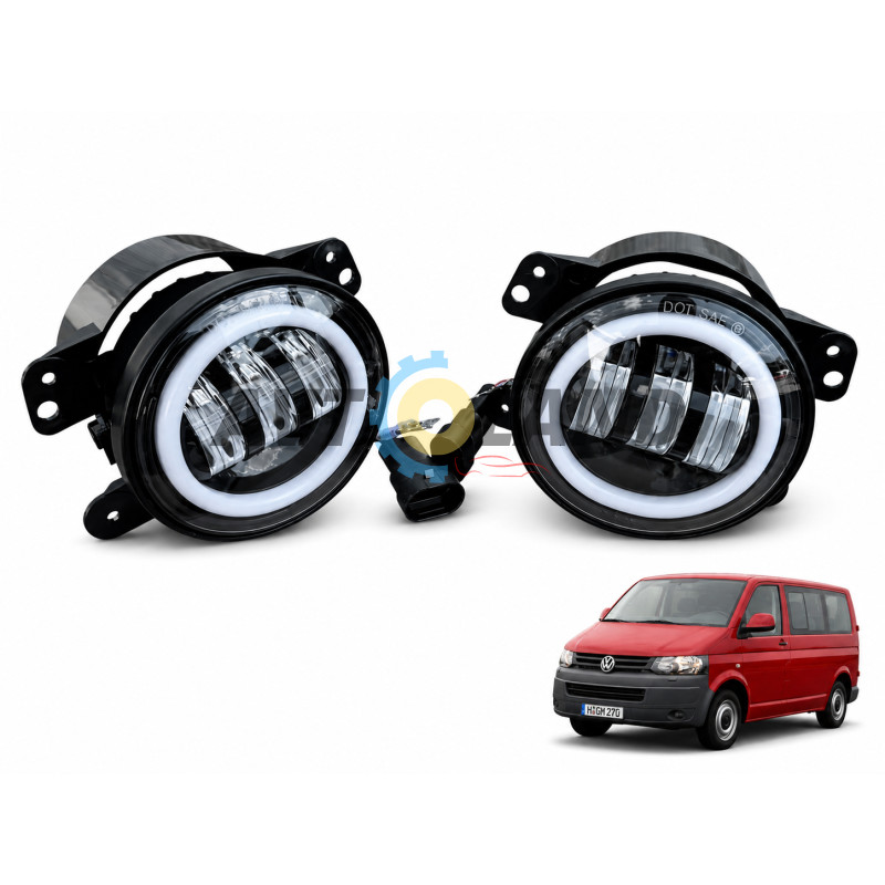 VOLKSWAGEN T5 фари в бампер із лінзами + габарит + поворот! Протитуманці Led. 60 ватів! купити дешево