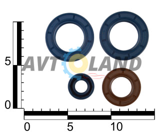 Сальник КПП ВАЗ 2108-2110-12 (к-т 4 шт.) (обрезиненные)
