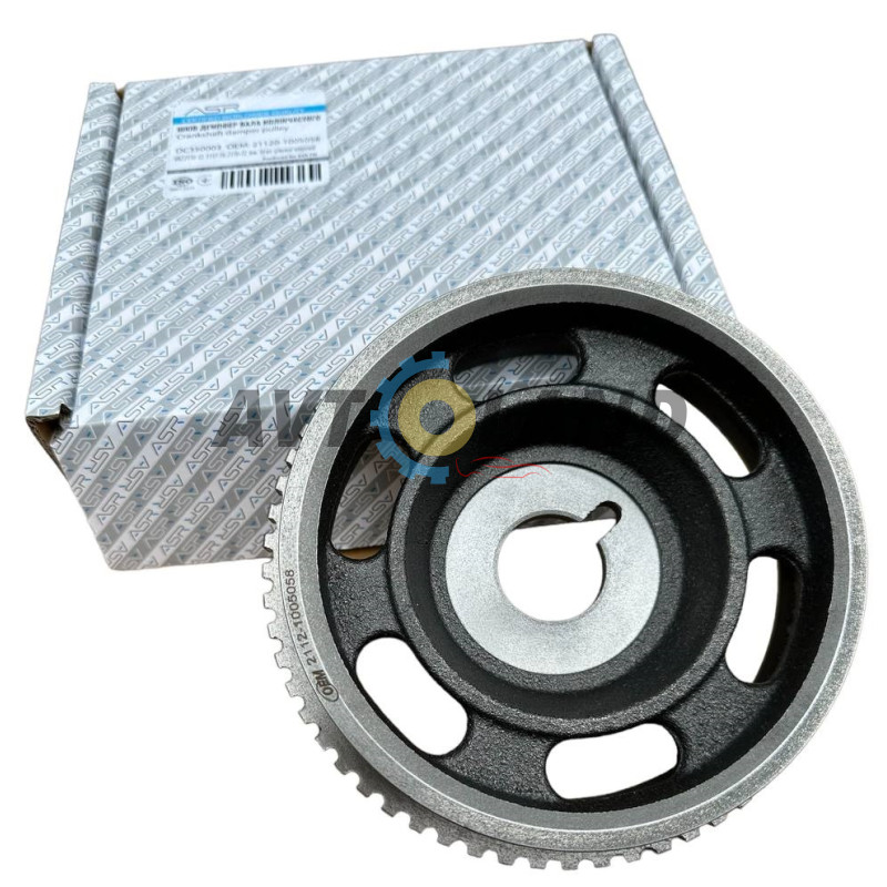 Шків демпфер вала колінчастого ВАЗ 2110-12, 1117-19, 2170-72 інж. 16 кл., цільний чавунний купити дешево