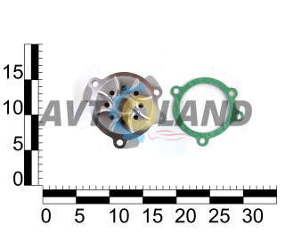Насос водяний ВАЗ 2110-12, 16 кл. з TURBO крильчаткою  ″помпа″ ASR EXTREME