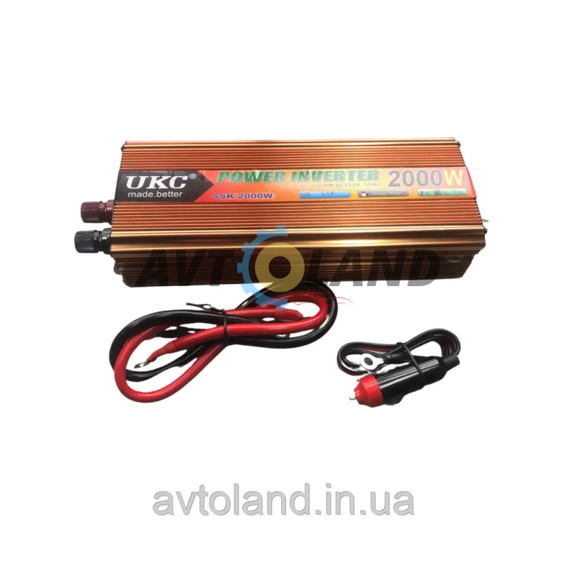 Інвертор перетворювач напруги UKC 12-220V, 2000W купити дешево