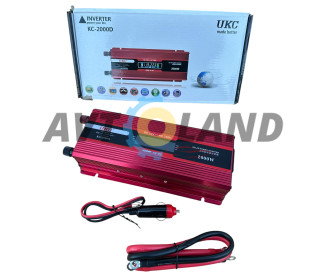 Инвертор 2000W 12V-220V UKS автомобильный преобразователь напряжения с дисплеем