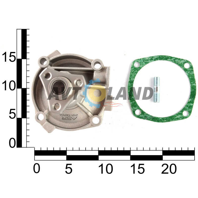 Насос водяний ВАЗ 2101-07, 2121-214, 2123 без корпусу (кришка) з Turbo крильчатка (євросальник, посилений підшипник) ″помпа″ ASR EXTREME купити дешево