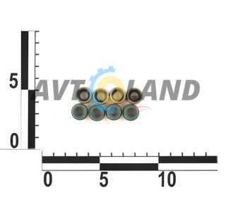 Сальник клапана ВАЗ 2101-15, 1117-19, 2121-214, 2123, (8 кл.), ГАЗ дв. ЗМЗ 406 (к-т 8 шт.) 