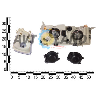 Фары ВАЗ 2110-12 прав/лев. под BOSCH без линзы (к-т 2шт) WATT