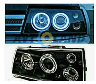 Фары передние линза ВАЗ 2108-21099(Ангельские Глазки) Linza Crystal Black WATT
